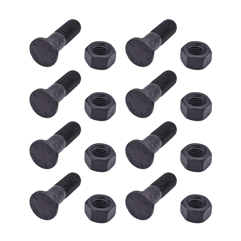 BOLEWIN 8 Packs Blades Cutting Edge Plow Bolts & Nuts 5/8"-11 x 2-1/4",Snow Plow Cutting Edge Bolts 5/8" for Snow Plow,Tractor Attachement, Construction Machinery - Image 1